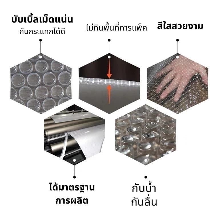 แอร์บับเบิลกันกระแทก  หน้ากว้าง 32.5*100 เมตร หนา 40แกรม - รูปที่ 3