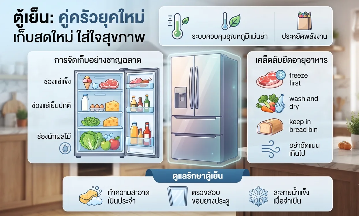 อาหารสดใหม่ได้นานขึ้น! เปิดโพล 10 ตู้เย็นยอดฮิตปี 2026 ประหยัดไฟ สเปกพรีเมียม ตอบโจทย์ทุกครัวเรือน